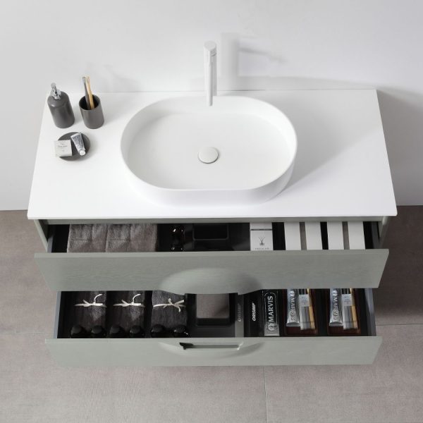 Advento 48 inch Olive Green Freestanding Bathroom Vanity