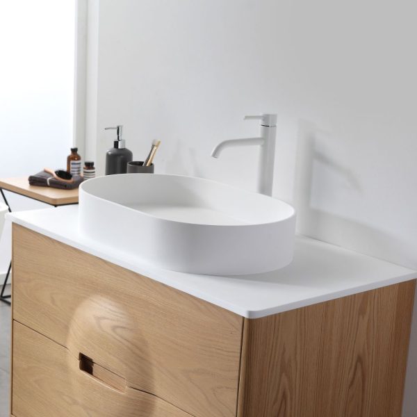 Advento 36 inch Whitewash Oak Freestanding Bathroom Vanity
