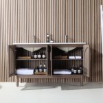 Nara 60" Chestnut Oak Freestanding Bathroom Vanity