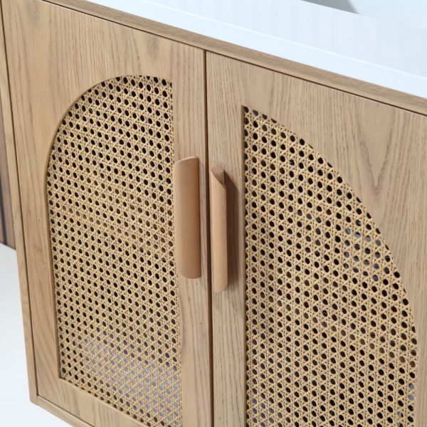 Harmony 72" Pecan Oak Freestanding Bathroom Vanity