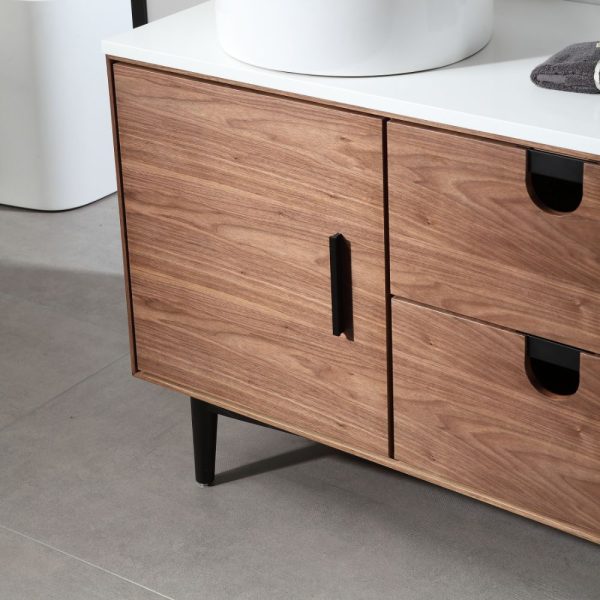 Portree 60 inch Double Bathroom Vanity With Vessel Sinks