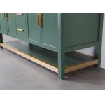 Revival 60" Forest Green Freestanding Bathroom Vanity, Black Countertop