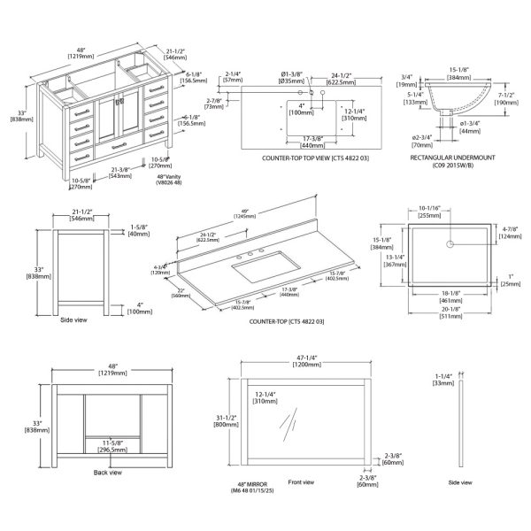 Geneva 48" spec sheet