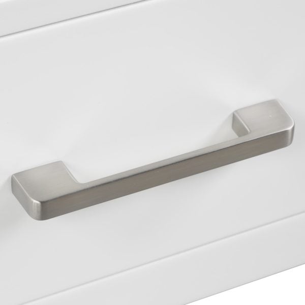 Geneva 36 inch Bathroom Vanity Matte White with Carrara Marble Countertop