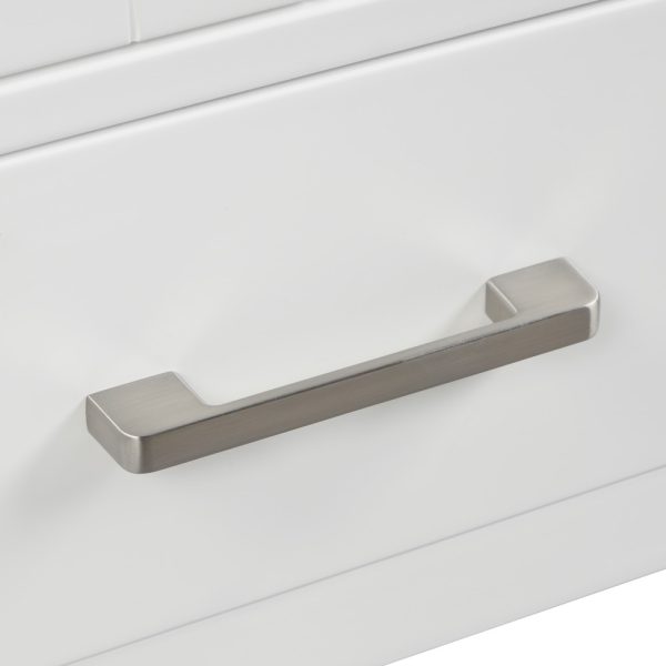 Geneva 60 inch Bathroom Vanity Matte White with Carrara Marble Countertop