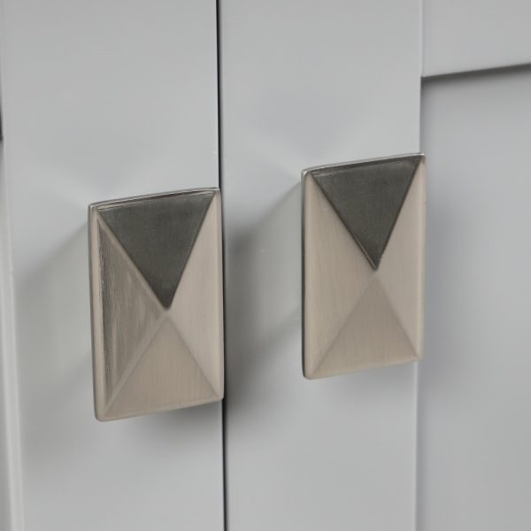 Geneva 60 inch Bathroom Vanity Metal Gray with Carrara Marble Countertop