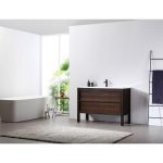Annecy 48 inch freestanding bathroom vanity in Charcoal and Dark Walnut,