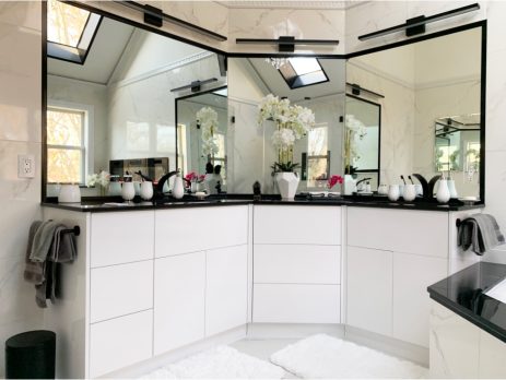 Custom Vanity Design For Corner