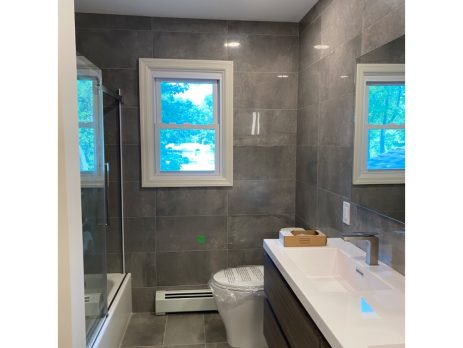 Paterno 72" Wall Mount Bathroom Vanity In Gray