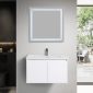 Bern 32″ Wall Mount Bathroom Vanity in Glossy White With Sink