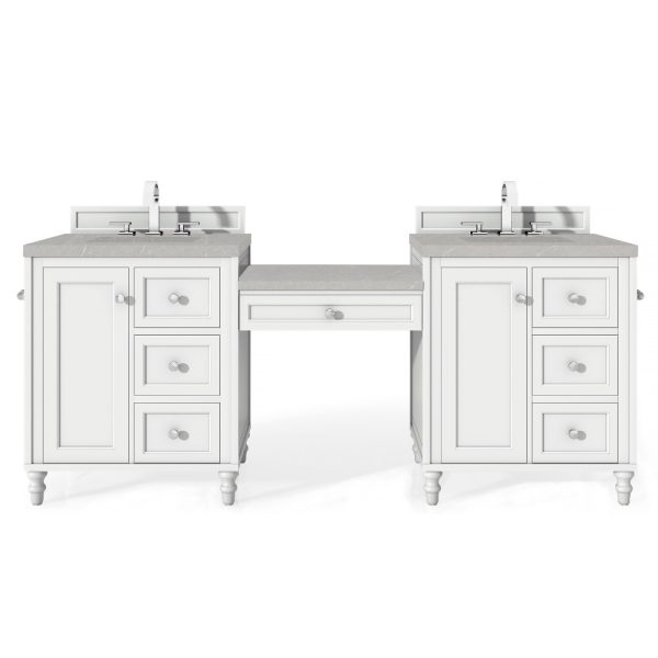 Copper Cove Encore 86" Bathroom Vanity in Bright White
