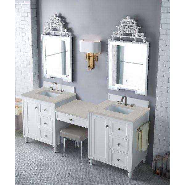 Copper Cove Encore 86" Bathroom Vanity in Bright White
