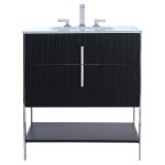 Serenity 30" vanity in Bright Taupe with Chrome hardware