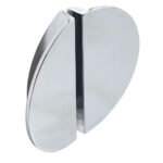 A sleek, circular metal bookend in two reflective silver halves makes an elegant accent when displayed beside the Venezian 24 inch Bathroom Vanity With Sink.
