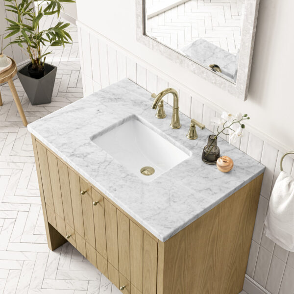 Hudson 36 inch Vanity Cabinet, Light Natural Oak