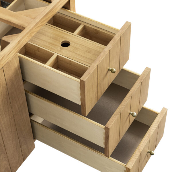 Hudson 48 inch Vanity Cabinet, Light Natural Oak