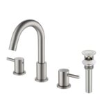 Halo 8" Widespread Bathroom Sink Faucet with Drain Assembly - CBF-1016BN