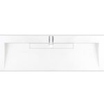 72" Single Top, Composite Stone, Glossy White Finish