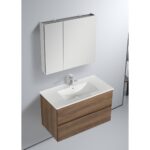 Assisi 36 inch vanity Walnut Brown with Ceramic Sink