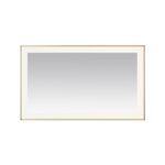 The Lexington 60 inch x 36 inch LED Lighted Slim Frame Mirror features a thin, light-colored frame and a modern design, shown here against a white background.
