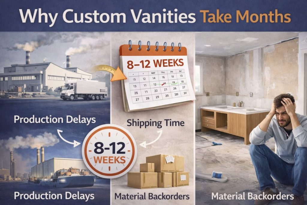 Why Custom Bathroom Vanities Usually Take Months — And How We Cut It to 2 Weeks 